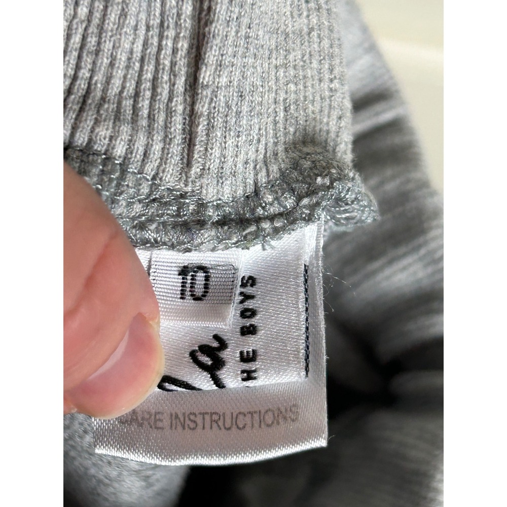 Lola + The Boys Kids Gray Rainbow Sequin Stripe Jogger Sweatpants Size 10 - Picture 5 of 7